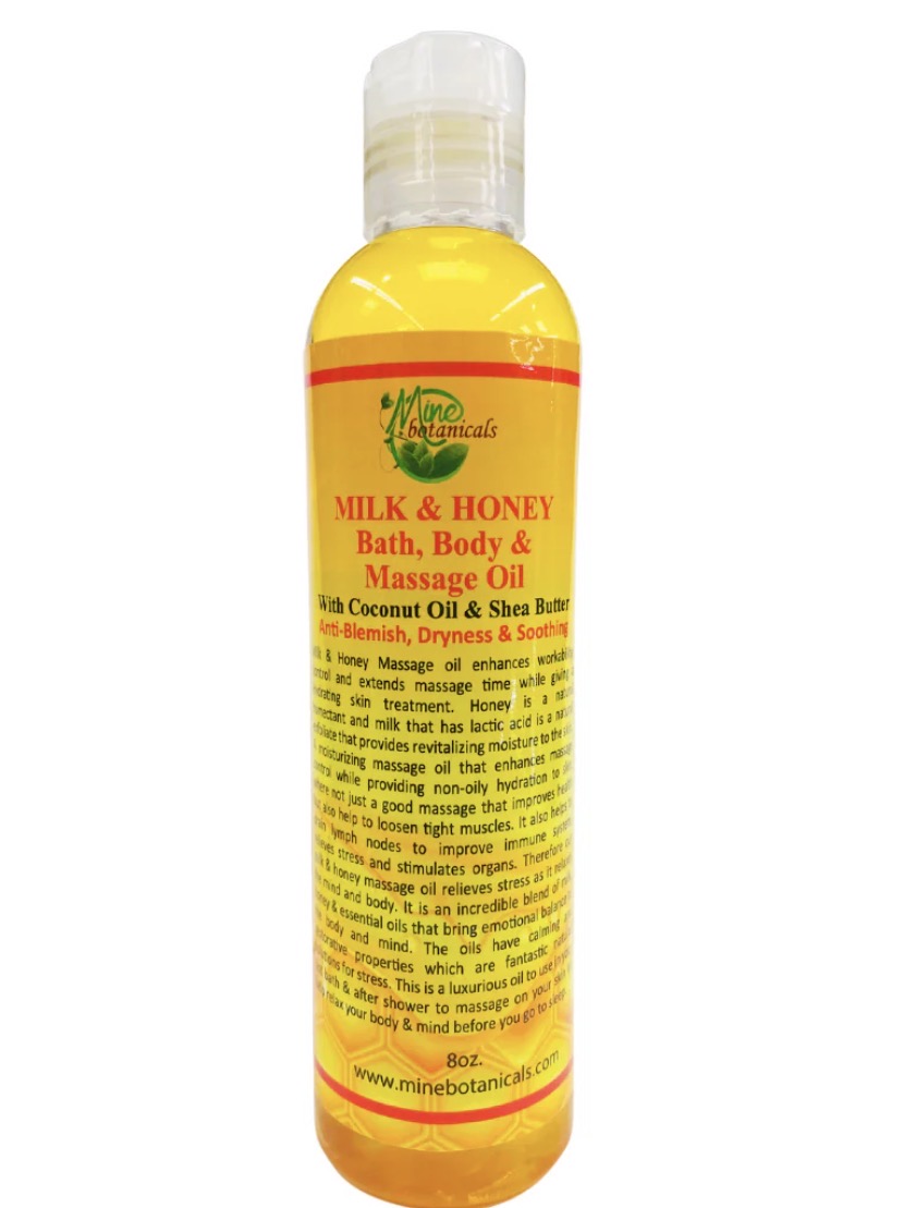Milk & Honey Bath, Body & Massage Oil (8 oz)